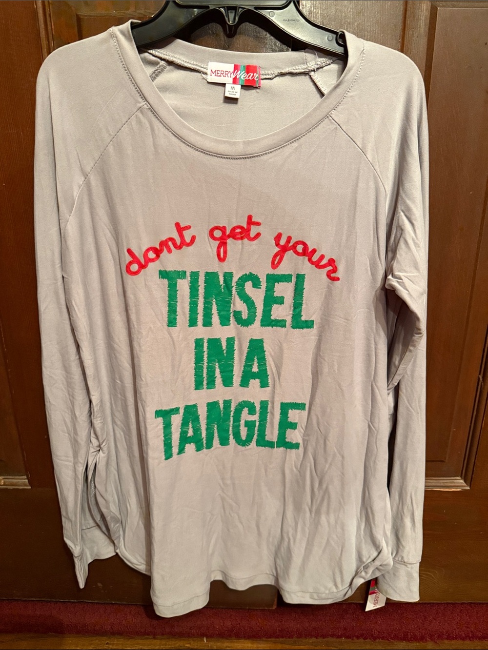 Women's 'Tinsel in a Tangle' Holiday Long Sleeve Tee